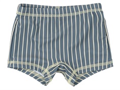blå og hvid stribet badeshorts fra Petit Piao PP413 blue mirage